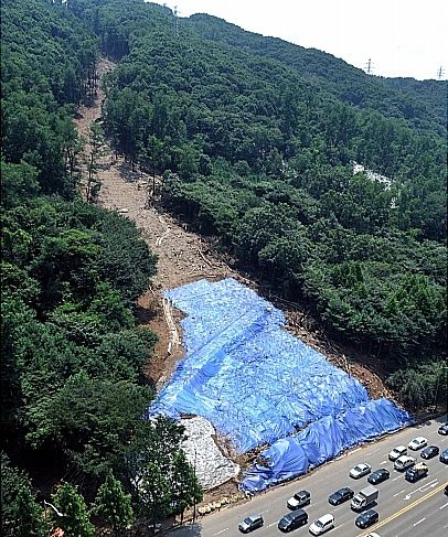 2011년 7월 27일 산사태가 발생했던 서울 서초구 우면산./사진=뉴시스