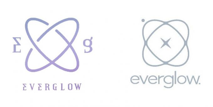 왼쪽이 한국 걸그룹 에버글로우 로고이고, 오른쪽은 일본 신인 걸그룹 에버글로우 로고다. /사진=X 갈무리