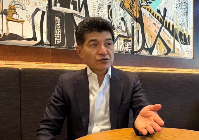 미치시타 나루시게 일본 정책연구대학원대(GRIPS) 교수가 지난 8일 일본 도쿄 인근 카페에세 머니투데이 더300[the300]과 인터뷰하고 있다. / 사진=김인한 기자