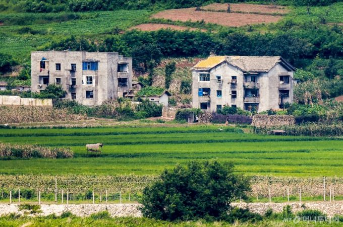 [파주=뉴시스] 정병혁 기자 = 19일 경기 파주시 통일전망대에서 북한 황해북도 개풍군 일대가 보이고 있다.   김정은 북한 국무위원장은 한미 연합군사훈련인 '을지자유의방패'(UFS) 연습을 '전쟁도발'이라고 규정하고 핵무력 강화 의지를 재차 강조했다. 북한 노동당 기관지 노동신문은 김 위원장이 북한의 첫 번째 5000t급 구축함 '최현호'를 방문해 함의 무장체계 통합운영 시험과정과 구축함 해병들의 훈련 등을 점검했다고 보도했다. UFS 맞대응 차원에서 연습 첫 날 군사행보를 벌인 것으로 보인다.2025.08.19.