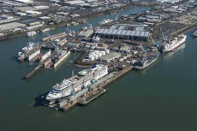 비거 마린 그룹이 운영하는 오리건주의 스완 아일랜드 조선소 전경./사진제공삼성중공업