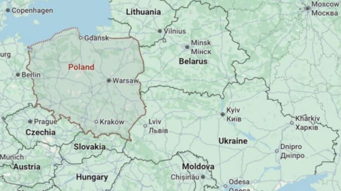 폴란드 위치 /사진=구글맵