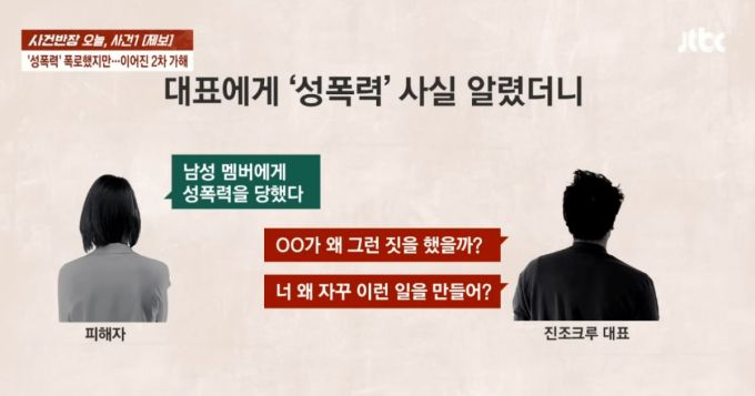 국제 대회서 다양한 우승 기록 보유하며 세계 1위에 오르기도 했던 한국 비보이팀 '진조크루'에서 성폭력 피해 폭로가 나왔다. /사진=JTBC '사건반장' 방송화면