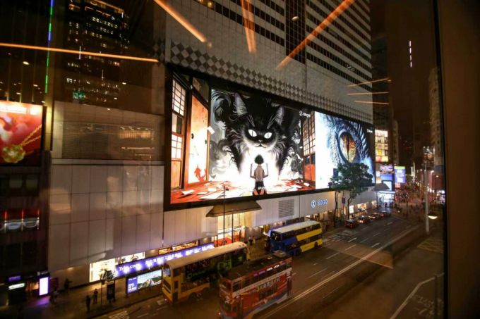 홍콩 코즈웨이베이에서 클링AI로 제작된 영화가 상영중이다/사진제공=콰이쇼우