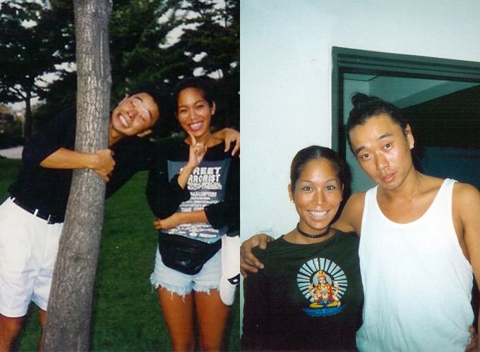 그룹 콜라 출신 김송이 남편인 그룹 클론 강원래와 나란히 서서 찍은 과거 사진을 공유했다. /사진=김송 인스타그램