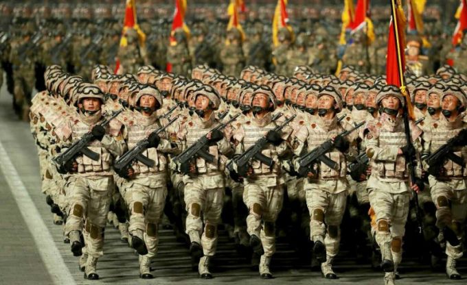 북한군이 2022년 4월 열병식에 나선 모습. / 사진=뉴스1(노동신문)
