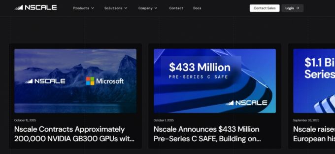 영국의 AI 데이터센터 스타트업 엔스케일이 마이크로소프트(MS)·엔비디아·오픈AI 등 글로벌 기업들의 'AI 인프라 파트너'로 평가받으며 급부상하고 있다. /사진=엔스케일 홈페이지 캡처