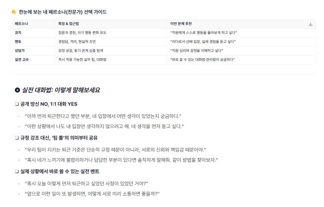 엔비아이에 "아르바이트생이 마음대로 퇴근하겠다고 하는데 어떻게 해야해?"묻자 다음과 같은 솔루션이 제시됐다/사진제공=