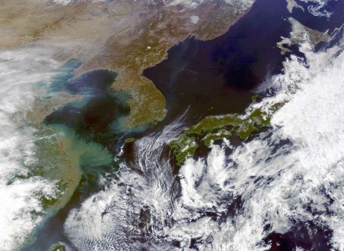 천리안위성 2B가 촬영한 한반도 해양위성영상 /사진=한국항공우주연구원