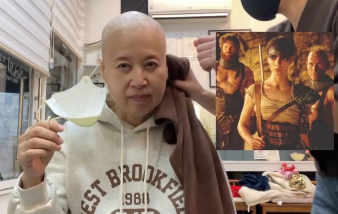 개그우먼 박미선이 항암 도중 자꾸만 빠지는 머리카락 고민에 결국 삭발을 결심했다. /사진=유튜브 영상 갈무리