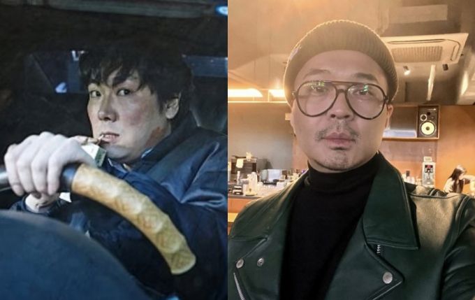 배우 정준(오른쪽)이 과거 소년범 출신 의혹이 일자 은퇴를 선언한 조진웅(왼쪽)을 옹호하는 듯한 글을 게재해 눈길을 끌었다. /사진=영화 '괴물' 스틸컷, 정준 인스타그램