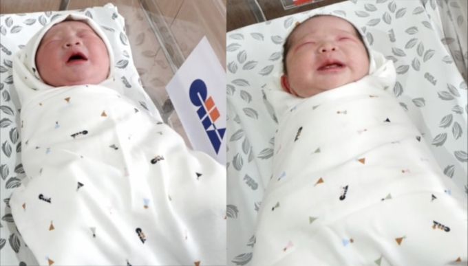 강남차여성병원에서 태어난 2026년 새해 첫 아기들, 쨈이(엄마 황은정씨, 아빠 윤성민씨)와 도리(엄마 황혜련씨, 아빠 정동규씨). /사진제공=차병원