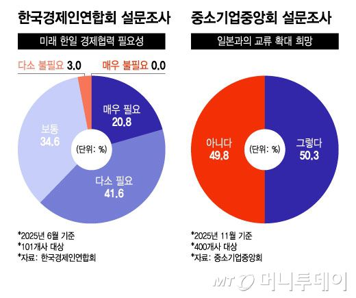 한국경제인연합회 및 중소기업중앙회 설문조사/그래픽=윤선정