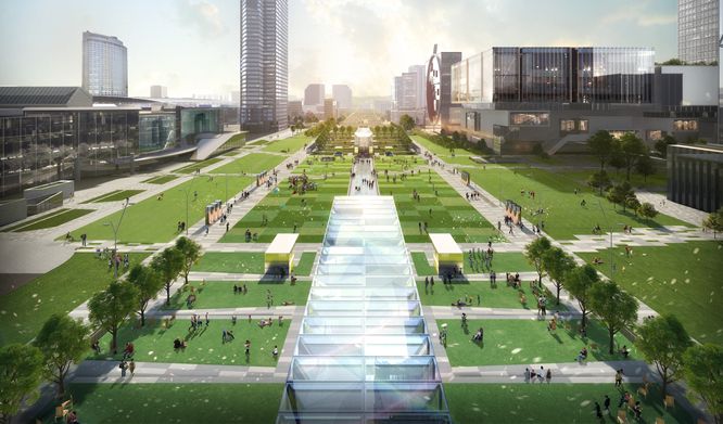 영동대로 지하공간 복합개발 및 상부 녹지공간 조감도/ 사진제공=서울시