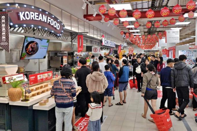 롯데마트 다낭점 '요리하다 키친' 매대 전경. /사진제공=롯데마트