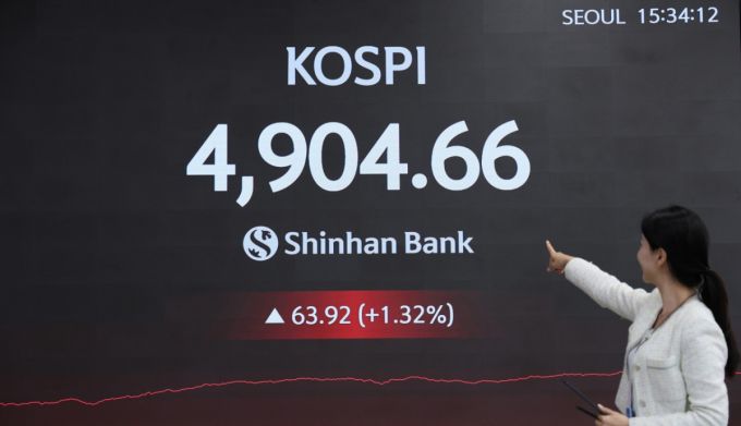 신한은행 본점 현황판 사진 (1월 19일 15시 30분 촬영) /사진제공=신한은행