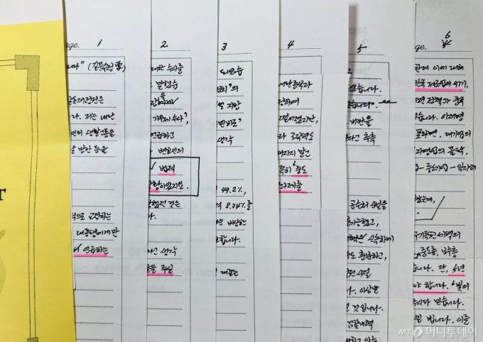 조국 전 조국혁신당 대표가 머니투데이 더300[the300]에 보내온 인터뷰 답변서. /사진=김도현 기자