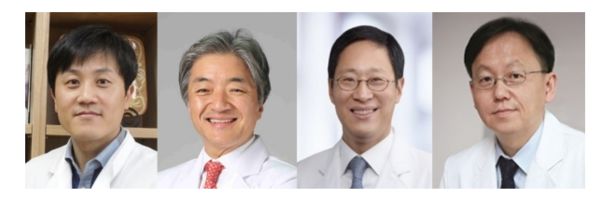 왼쪽부터 기초의학상 고려의대 선웅 교수, 임상의학상 연세의대 김병극 교수, 중개의학상 서울의대 이승표 교수, 연세의대 강훈철 교수./한국화이자제약