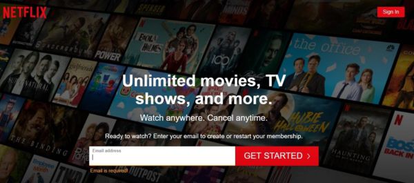 30일 무료 체험 옵션이 사라진 넷플릭스 미국 홈페이지. /넷플릭스 홈페이지 캡처