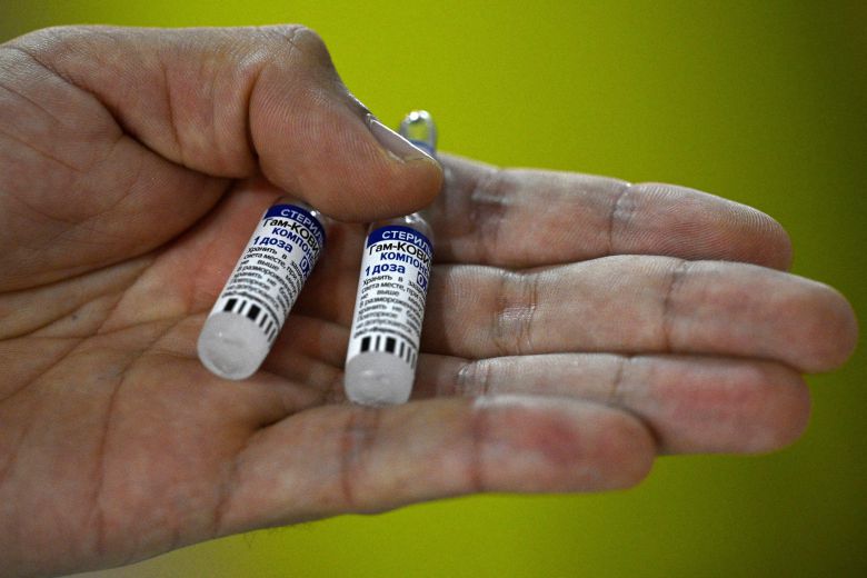 아르헨티나 부에노스아이레스에서 촬영한 스푸트니크 V 백신의 모습. /연합뉴스