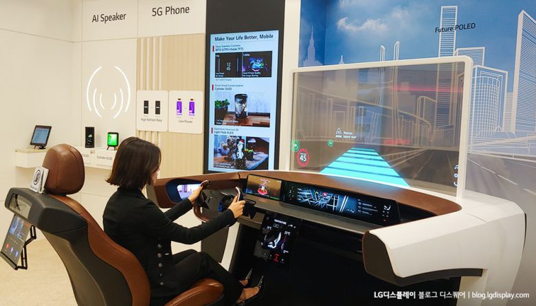 LG디스플레이가 지난 2020년 CES에서 소개한 자율주행차용 투명 OLED. /LG디스플레이 제공