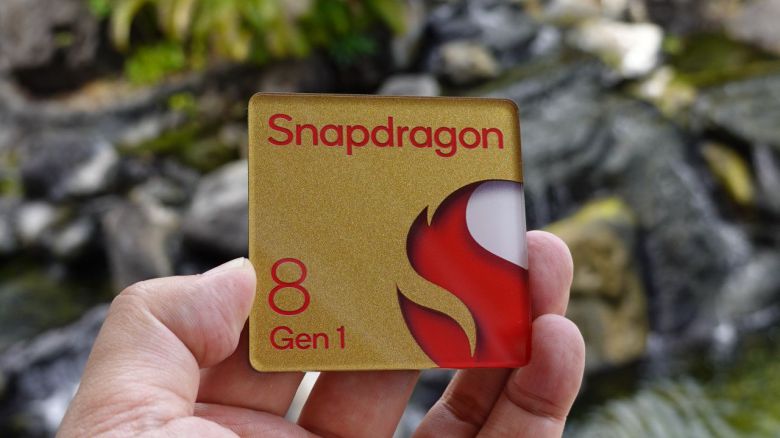 삼성전자 최신 4나노 공정으로 전량 만들어진 퀄컴의 스마트폰용 AP '스냅드래곤8 1세대'. /코나(하와이)=공동취재단