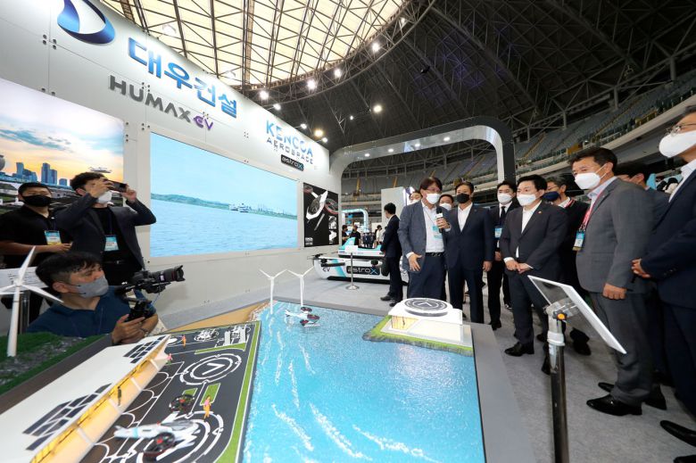 대우건설의 드론박람회 참가 사진./대우건설 제공