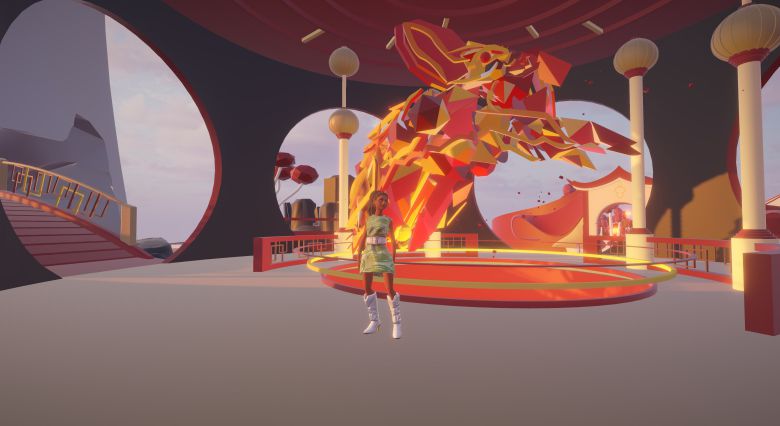 맥도날드가 2023년 계묘년을 맞아 디지털 창작자 캐런 X 쳉(Karen X Cheng)과 스페이셜에 개설한 아시아 문화 체험 공간. /스페이셜