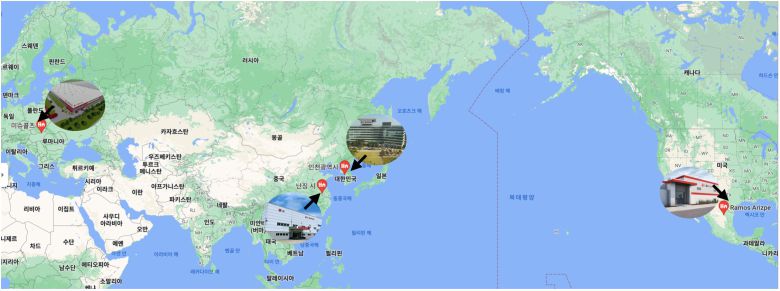 세계 각국에 위치한 LG마그나의 전장 부품 생산시설. /LG전자