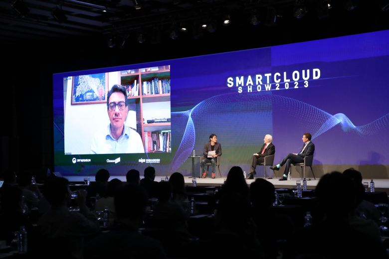 21일 서울 중구 소공동 웨스틴 조선호텔에서 열린 ‘스마트클라우드쇼 2023’ 패널토론이 진행되고 있다./조선비즈