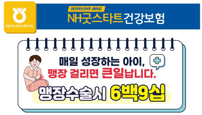 NH손해보험이 "어린이보험의 새이름"이라는 'NH굿스타트건강보험'을 판매했다./독자제공