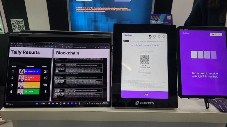 공개 블록체인을 적용한 지크립토 ‘지케이보팅(zkVoting) 시스템’ / 이광영 기자