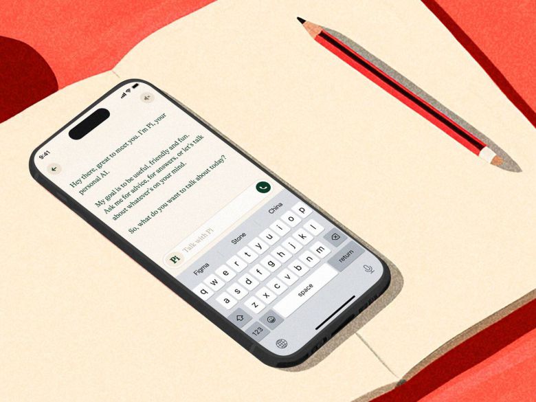 인플렉션 AI의 채팅형 AI 파이(Pi) 사용 모습.