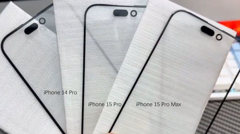 아이폰14, 15 프로, 15프로맥스 베젤. /아이스유니버스 트위터 갈무리