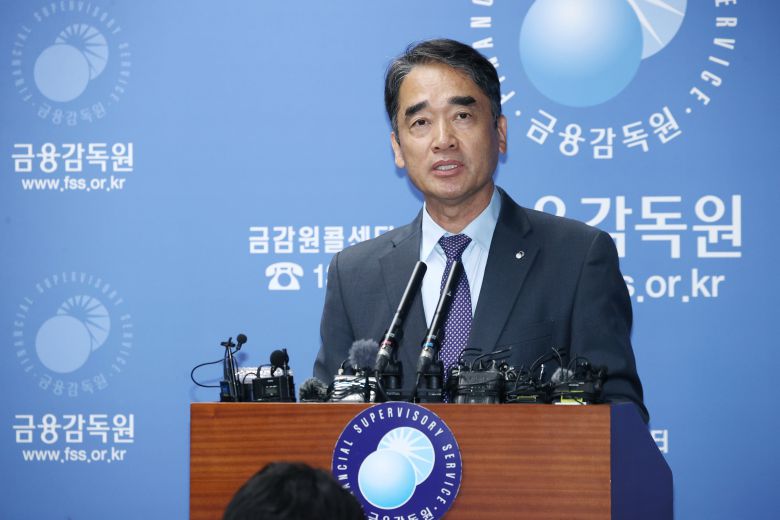 함용일 금융감독원 부원장이 10월 31일 오후 서울 영등포구 금융감독원에서 고려아연, 두산 등 관련 현황 및 향후계획 브리핑을 하고 있다./연합뉴스