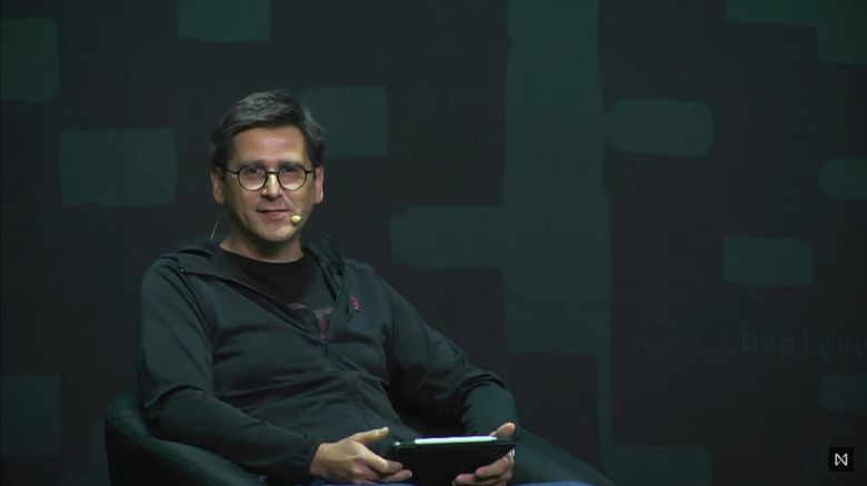 지난 10일(현지시각) 태국 방콕에서 열린 리댁티드 행사에서 올리버 니더 도이치텔레콤 MMS의 웹3 본부장이 발언하고 있다. /니어 제공