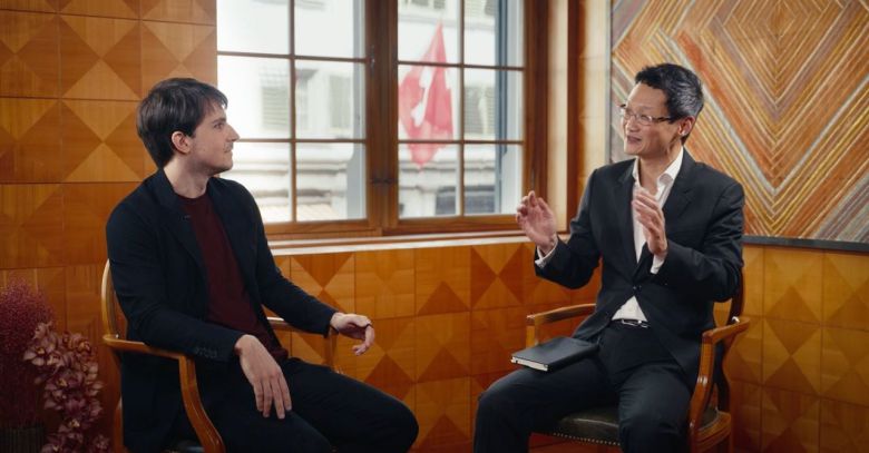 게오르기오스 블라코스 악셀라 공동창업자(왼쪽)와 분형 찬 도이치은행 아시아·태평양 응용혁신사업본부장(오른쪽). /악셀라 제공