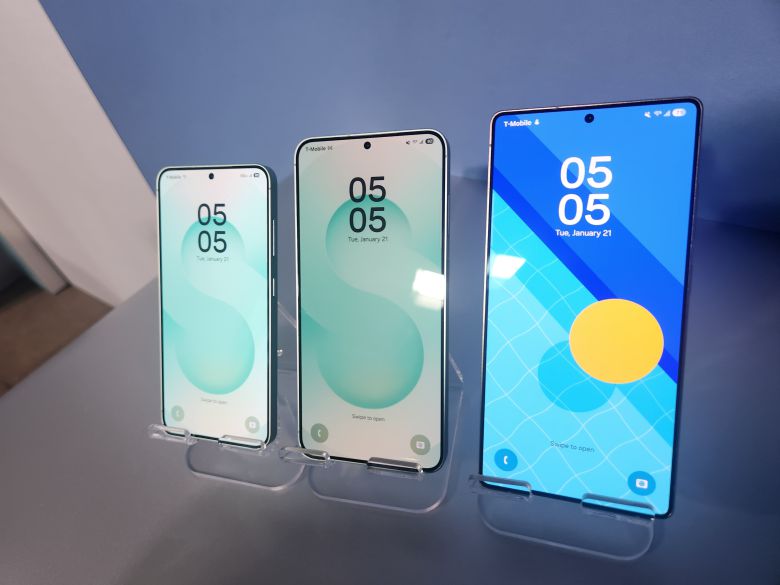 왼쪽부터 삼성 갤럭시S25, 갤럭시S25 플러스, 갤럭시S25 울트라. /새너제이(미국)=심민관 기자