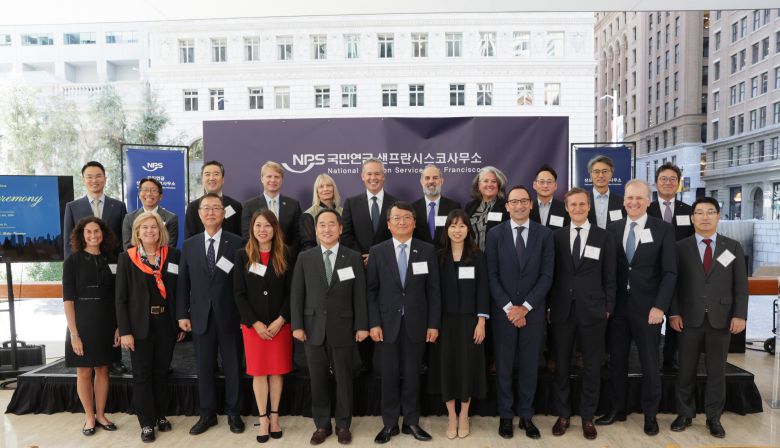 국민연금 기금운용본부의 미국 샌프란시스코사무소 개소식이 2024년 9월 5일(현지시각) 미국 샌프란시스코 원 부시 스트리트에서 열리고 있다. / 국민연금공단