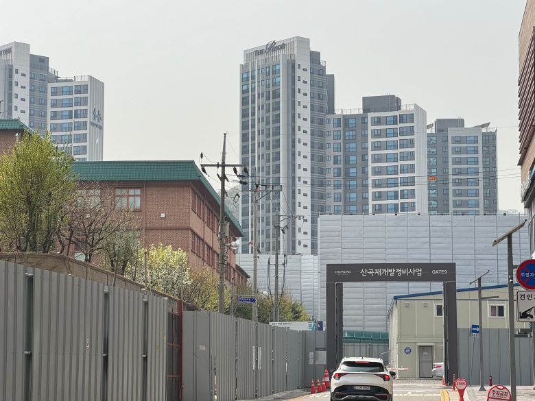 지난 18일 오전 10시 인천 부평구 산곡1동 산곡재개발 정비사업지 전경. /사진=박지윤 기자