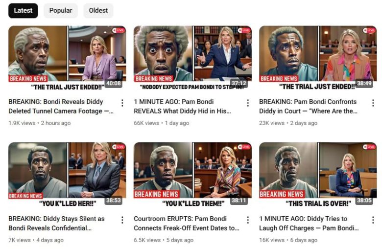 생성형 AI로 만든 디디 재판 영상. /온라인 커뮤니티 캡처