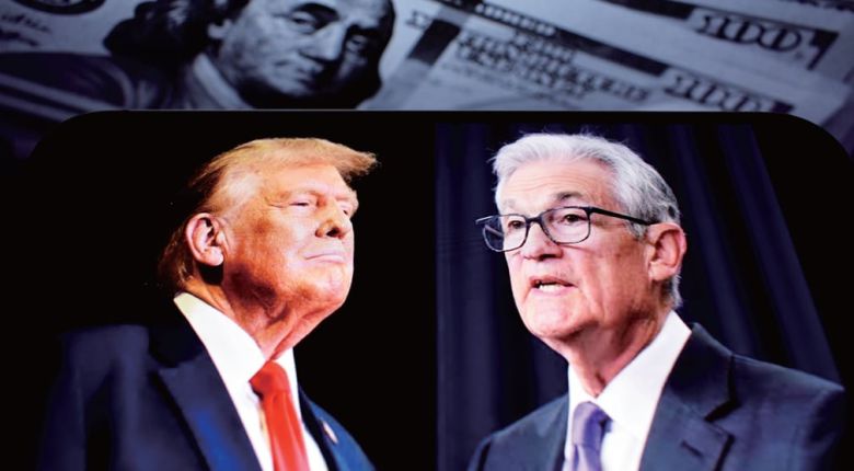 도널드 트럼프(왼쪽) 미국 대통령과  제롬 파월 연방준비제도 의장.  트럼프는 파월 의장이 금리를 더 인하하기를 원한다. /셔터스톡 / 이코노미조선