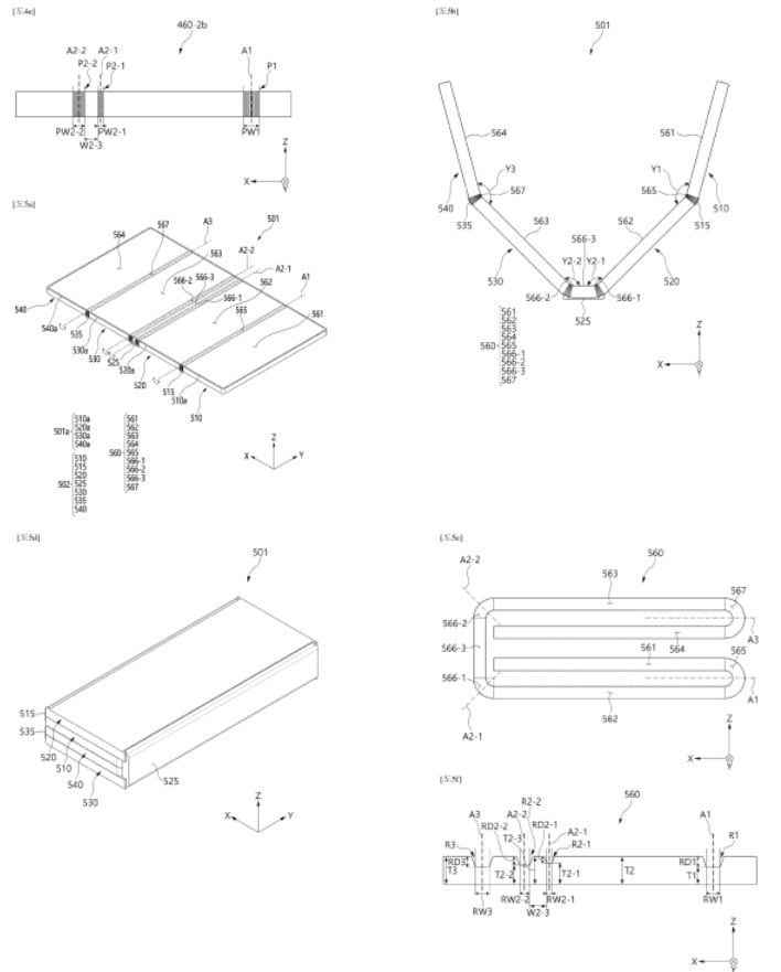 삼성전자가 세 번 접는 쿼드 폴드폰 특허를 출원했다. /WIPO