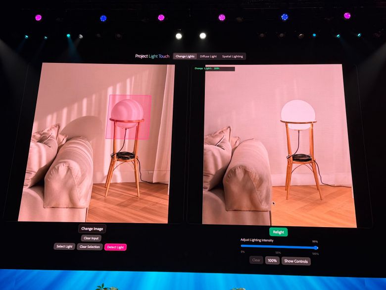 어도비 스닉스에서 공개된 '프로젝트 라이트터치' / 로스앤젤레스=이재은 기자