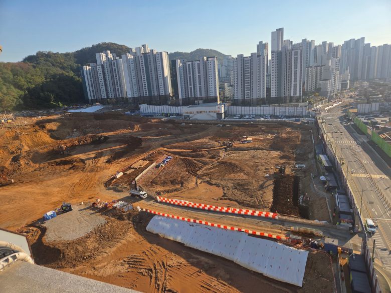 3일 오후 힐스테이트 광명11 공사현장. /방재혁 기자