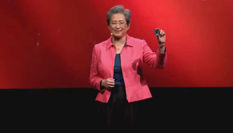 리사 수 AMD 최고경영자(CEO)가 아시아 최대 IT 전시회 '컴퓨텍스 2024'에서 기조연설을 하고 있다./AMD 유튜브 캡처