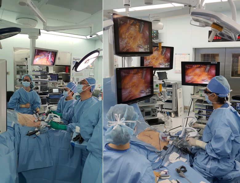 다관절 복강경 수술기구 '아티센셜'을 활용한 수술 장면. /리브스메드