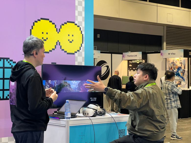 문화체육관광부와 예술경영지원센터 산하 아트코리아랩이 지난 15~18일 홍콩에서 열린 '시그라프 아시아 2025(SIGGRAPH Asia 2025)'에서 운영한 공동 부스./아트코리아랩 제공