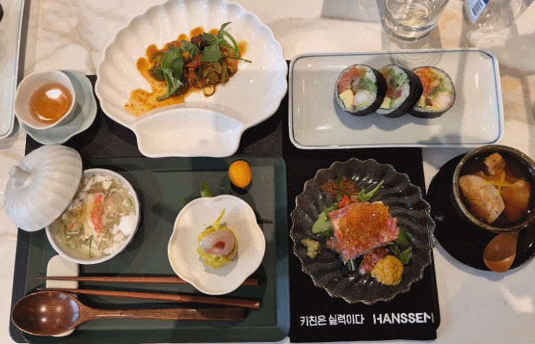 '흑백요리사2 리매치'에서 이문정 셰프와 정호영 셰프가 선보인 메뉴. /민영빈 기자