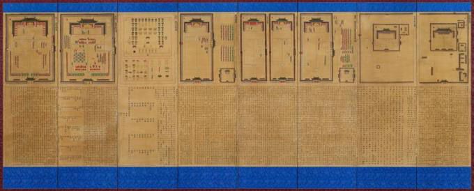 조선왕실 문화유산 서화류 - 종묘친제규제도설 병풍. 라이엇 게임